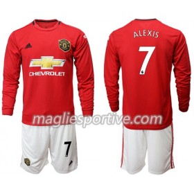 Completo Calcio Manchester United Alexis 7 Bambino Divisa Prima 2019/2020 ML